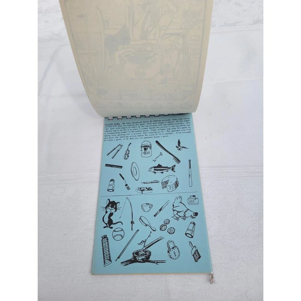 Vintage Mid Mod 1950s Children's Party Games Booklet Ephemera Leister Toledo OH